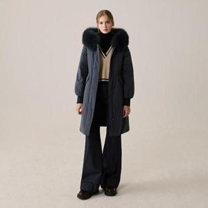 [정가 499,000원][유로컬렉션]사가폭스퍼 레빗 풀스킨 구스다운 롱코트