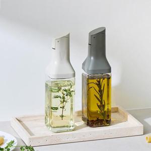 한샘 클리어 자동개폐 미니 오일병 350ml 2P세트 투명 유리 소스병