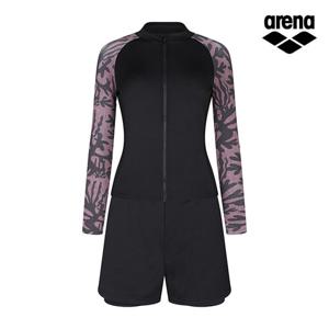 (아레나) 미스틱 레저 짚업 래쉬가드 세트 A3BL1PS06BLK