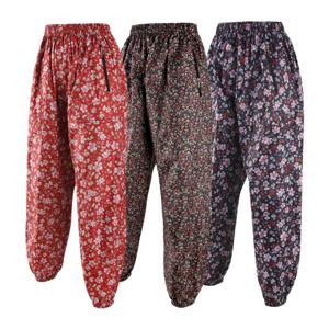 제이케이 국산 여성 꽃무늬 방수 몸빼 바지 일복 농사 작업바지