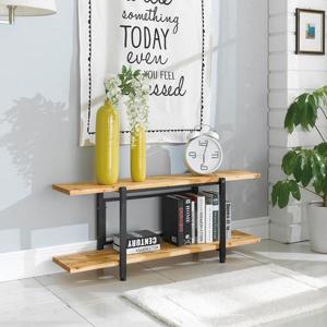 아미뜨 철제 원목 2단 선반 장식장