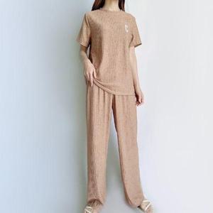 [르찌나]여성 반팔 트레이닝 츄리닝 밴딩 통바지 상하세트 치이즈