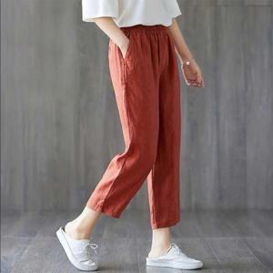 배기핏 여성바지 슬랙스 여름 면바지 밴딩팬츠 외출복 WBFA462