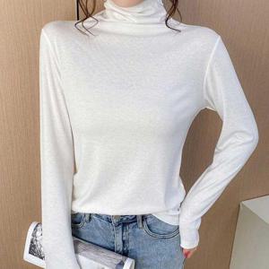 [OFK39668]얇은 반폴라 목티셔츠 여자 봄옷 데일리 이너