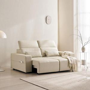 [삼익가구]리즈먼 3인용 천연 면피 모션 슬라이드 확장형 리클라이너 소파