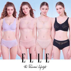 [엘르][엘르] 여성 스판레이스 퓨징 브라팬티 4세트