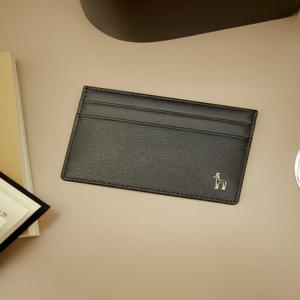 헤지스 액세서리 남성 [스테디셀러]블랙 단색 소가죽 카드지갑  (WUHO5E305BK)