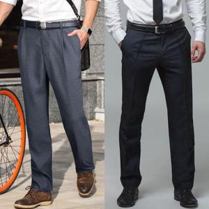 [리오]LIO체크렝스 히든밴딩 정장바지 봄가을 중년남성바지