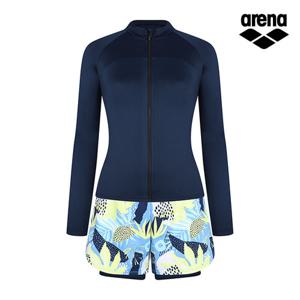 (아레나) 트로피카나 레저 짚업 래쉬가드 세트 A3BL1PS10NVY