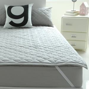 바숨 순면누빔 고정밴드 침대 매트리스 이불 패드 스몰킹(K) 160X200