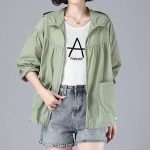 여름 셔링 바람막이 가벼운 외투 경량점퍼 MDK076