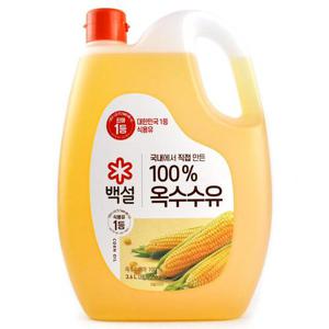 [코스트코] 백설 국내에서 직접만든 100% 옥수수유 3.6L 옥수수기름 식용유