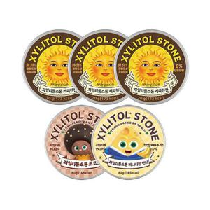 [자일리톨스톤] 자일리톨스톤 커피한잔70g x 3개+브레드이발소 초코맛 60g x 1개+바나나향 60g x 1개