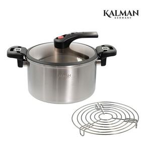 [단품]칼만 통3중 저압냄비 6L (냄비/뚜껑/스텐찜망)