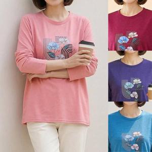 [엄마옷 로즈맘] 데몬프린팅라운드티셔츠