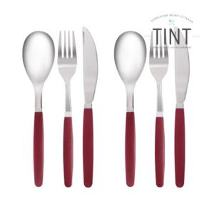 [마호커트러리] 틴트 성인용 양식기 3종(양식숟가락+포크+나이프) 2개세트/ 색상 5종 택1