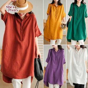 [쉬즈프리티]다낭린넨롱셔츠탑