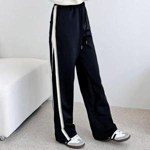 여자트레이닝복바지 여성 테잎 배색 라인 트랙팬츠 1P 데일리 운동 헬스