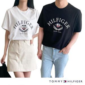 [타미힐피거][남녀공용] TOMMY 타미힐피거 플래그 크루넥 반팔 티셔츠