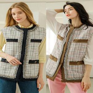 [크레송]크레송 여성 클래식 트위드베스트 3종 택1_C211VT01A