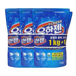[유한락스]유한젠 산소표백제 리필 1kg + 1kg x3