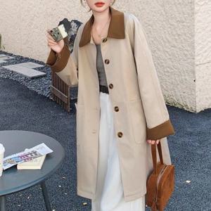 [몽벨리즈]안나배색포켓트렌치코트 mde2302774