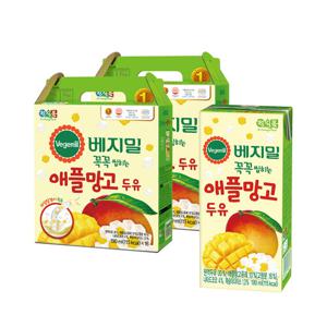 [정식품] 베지밀 과일이 꼭꼭 씹히는 애플망고 두유 190ml × 32팩