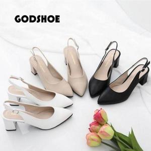 [갓슈]델리언 6cm 슬링백 스퀘어힐 여성구두