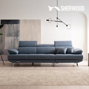 [쉐우드가구] 레스또 3.5인용 이태리 통가죽 천연면피 소가죽 기능성 소파