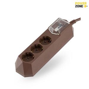 철벽고용량 멀티탭 과부하차단 3구 50cm 브라운 /멀티탭3구/3구멀티탭/고용량멀티탭