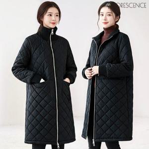 [플로레센스]목터틀퀼팅누빔롱패딩