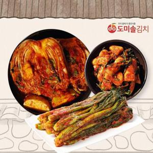 [도미솔김치]사랑채 포기김치 5kg+총각 3kg+갓김치 2kg 총 10