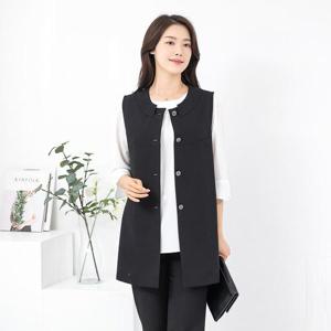 엄마옷 쉬폰 라운드 롱 조끼 613BNM451 중년여성/50대/60대/마담/빅사이즈/할머니옷