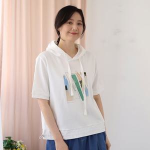 [웬디즈갤러리]모블랑 후드 반팔 티셔츠 RTS108