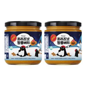 [프리즈넛] 플러스 100% 피넛버터 크런치 땅콩잼 430g 2병