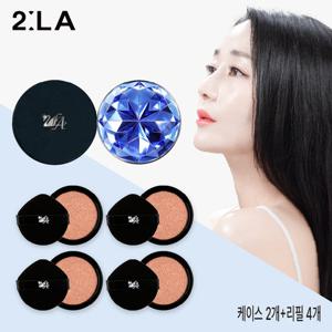 (투라) 블랙토닝쿠션 기본 패키지(케이스 2종 + 리필 4개)