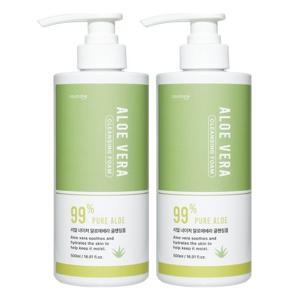 코스메이트 네이처 알로에베라 클렌징폼 500ml 2개