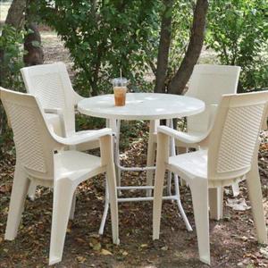 플라스틱 야외 파라솔 세트 야외용 파라솔 테이블 세트 테라스 정원 WFLP93G