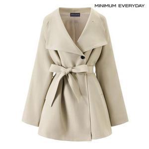 [미니멈 에브리데이]클래식 빅 라펠 허리 스트랩 하프 트렌치 자켓 (EC1JK003D)