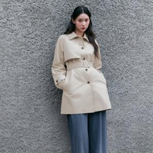 잇미샤 [26 S/S] 잇미샤 벨티드 하프 트렌치 코트 ITQ3ZBY870