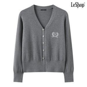 르샵 브이넥 자수 데일리 니트 가디건 (DQ1CK005A)