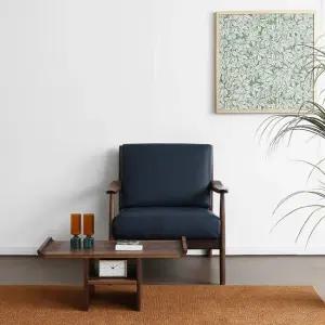 위니 가죽 1인용소파 네이비