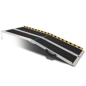 FAHKNS 6피트 휠체어 경사로 휴대용 알루미늄 접이식 미끄럼 방지 문턱 가정용 핸디캡 현관 카트 계단 커브 스쿠터