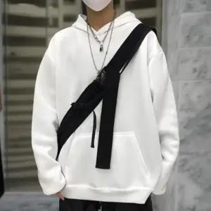 [옷자락]남녀공용 커플 패션 기모 루즈핏 심플 겨울 후드티