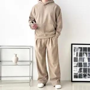 [옷자락]여성 캐주얼 오버사이즈 후드티와 팬츠 세트