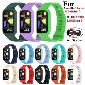 샤오미 밴드 9 8 액티브용 스트랩, 미 8/9 시계줄, 손목밴드, 레드미 3 2용 손목