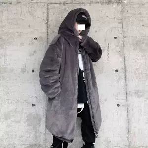 코트 남자 롱 재킷 오버핏 플리스 후리스 두꺼운 겨울 남성 집업