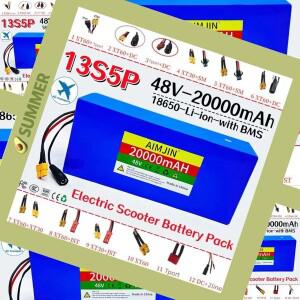 전기 스쿠터 산악 자전거 250-1000w용  포장 48V 20Ah 13S5P 18650 20000mAh