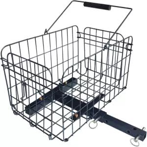 모빌리티 스쿠터 리어 바스켓 휴대용 접이식 금속 액세서리 x 1인치 히치 리시버가 장착된 및 전동