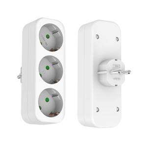1/2개입 EU 플러그 벽면 콘센트 확장기 1구에서 3구로 변환하는 유럽형 변환 플러그 독일 표준 멀티 플러그 소켓 어댑터 (가정용)